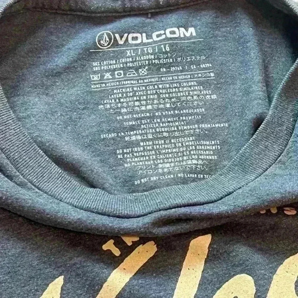 ✨Volcom XL blue teeshirt basic classic print - Picture 4 of 7